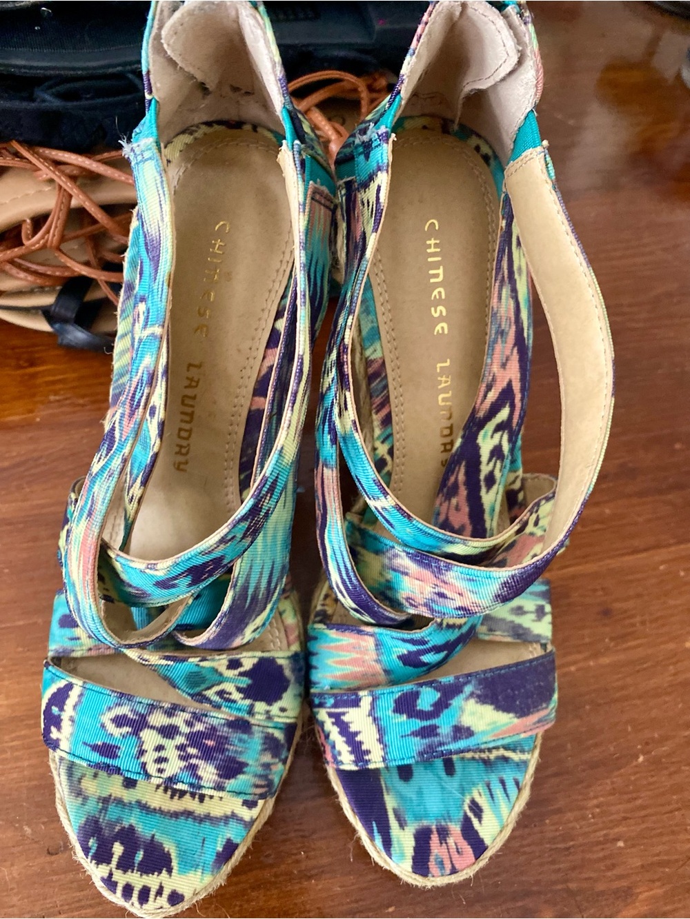 CHINESE LAUNDRY MILKSHAKE WEDGE PLATFORM SANDALS - Picture 8 of 11